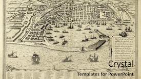  Presentation with strait - Cool new presentation with map of messina the town backdrop and a mint green colored foreground