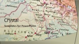  Presentation with new delhi - Audience pleasing slides consisting of map of new delhi backdrop and a soft green colored foreground