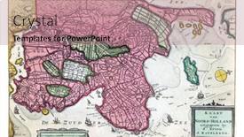  Presentation with map vintage - Slides with map-of-north-holland-vintage background and a coral colored foreground