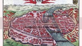  Presentation with map vintage - Beautiful slides featuring map-of-paris-vintage-engraving backdrop and a coral colored foreground