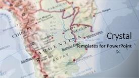  Presentation with america - Amazing presentation theme having map of south america backdrop and a light blue colored foreground