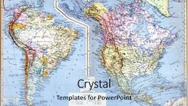  Presentation with 19th century - Theme featuring map of south america background and a light blue colored foreground