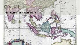 Presentation with map vintage - PPT theme featuring map-of-southeast-asia background and a light gray colored foreground