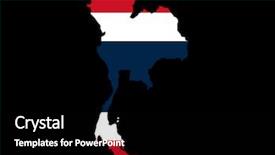  Presentation with thai - Amazing slide deck having map of thailand and thai backdrop and a black colored foreground