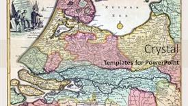  Presentation with map vintage - Cool new PPT theme with map-of-the-central-netherlands backdrop and a soft green colored foreground