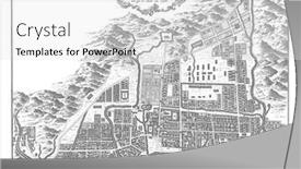  Presentation with city map - PPT theme consisting of map-of-the-city background and a white colored foreground