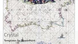  Presentation with map vintage - Slide set enhanced with map-of-the-coast background and a light gray colored foreground