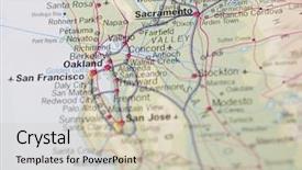  Presentation with coast - Slide deck with map of the east coast background and a soft green colored foreground