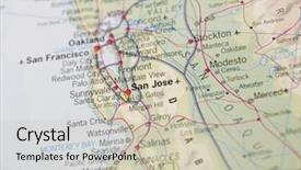  Presentation with coast - Colorful PPT theme enhanced with map of the east coast backdrop and a soft green colored foreground