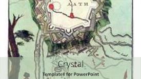  Presentation with map vintage - Audience pleasing slide deck consisting of map-of-the-fortifications-around backdrop and a mint green colored foreground