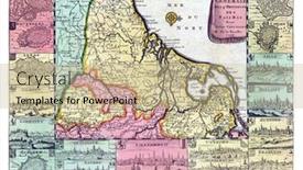  Presentation with map vintage - Cool new PPT theme with map-of-the-netherlands-vintage backdrop and a mint green colored foreground