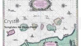  Presentation with map vintage - Presentation theme consisting of map-of-the-north-moluccas background and a light gray colored foreground