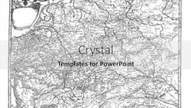  Presentation with map vintage - Cool new slide deck with map-of-the-postal-routes backdrop and a light gray colored foreground