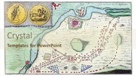  Presentation with map vintage - Beautiful slides featuring map-of-the-siege backdrop and a soft green colored foreground