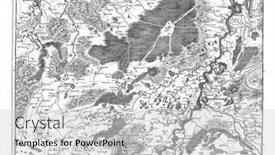  Presentation with map vintage - PPT theme having map-of-the-surroundings background and a light gray colored foreground