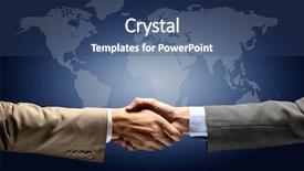  Presentation with world map - Cool new PPT theme with map of the world backdrop and a ocean colored foreground