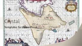  Presentation with map vintage - PPT theme enhanced with map-of-tierra-del-fuego background and a soft green colored foreground