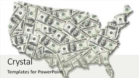  Presentation with united states map - Presentation design with map of united states background and a soft green colored foreground