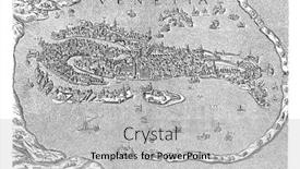  Presentation with engraving - Presentation design consisting of map-of-venice-anonymous-1550 background and a light gray colored foreground
