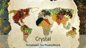  Presentation with world english arabic different languages - Slide set consisting of map of world made background and a soft green colored foreground