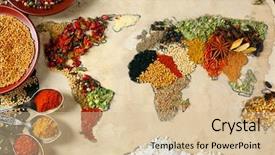  Presentation with world english arabic different languages - Theme enhanced with map of world made background and a lemonade colored foreground