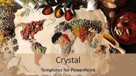  Presentation with world english arabic different languages - Presentation design consisting of map of world made background and a coral colored foreground