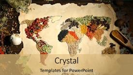  Presentation with world map - Audience pleasing slide deck consisting of map of world made backdrop and a yellow colored foreground