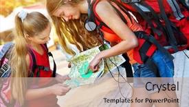  Presentation with city map - PPT layouts enhanced with map on at cultural city background and a soft green colored foreground