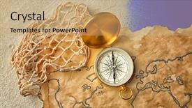  Presentation with columbus - Cool new presentation theme with map on blue background columbus backdrop and a coral colored foreground