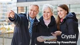  Presentation with tour - Cool new slide set with map on sightseeing tour backdrop and a dark gray colored foreground