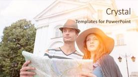  Presentation with naval map communication modern - Slide set featuring map outside st casimir church background and a cream colored foreground