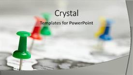  Presentation with route - Beautiful presentation featuring map route marked backdrop and a light gray colored foreground