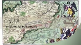  Presentation with map vintage - Amazing PPT theme having map-showing-the-order backdrop and a mint green colored foreground