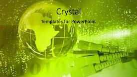  Presentation with optic - PPT layouts having map technology style against fiber background and a gold colored foreground