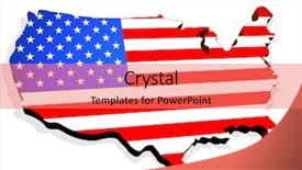  Presentation with united states map - Theme featuring map the usa background and a coral colored foreground