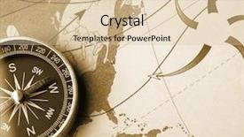  Presentation with compass map - Amazing theme having map with a compass backdrop and a lemonade colored foreground