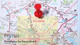  Presentation with baltimore - Beautiful presentation theme featuring map-with-the-city backdrop and a lemonade colored foreground