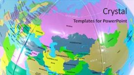  Presentation with pacific - Beautiful PPT theme featuring map backdrop and a lilac colored foreground