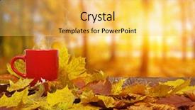  Presentation with maple - Slide deck featuring maple drinks - autumn leaves and hot steaming background and a yellow colored foreground