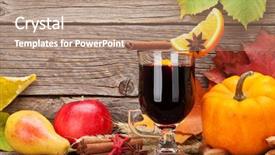  Presentation with still life crucifixion table - PPT layouts consisting of maple drinks - autumn still life with mulled background and a coral colored foreground