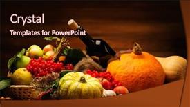  Presentation with thanksgiving - Slides featuring maple drinks - thanksgiving day autumnal still life background and a wine colored foreground