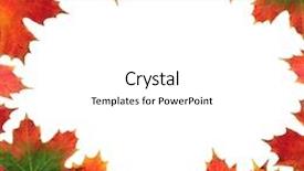  Presentation with maple leaf - Slide deck consisting of maple leaf abstract design forming a border over white background background and a white colored foreground