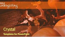  Presentation with happy thanksgiving - Beautiful presentation featuring maple leaf plain - illustration of happy thanksgiving day backdrop and a tawny brown colored foreground