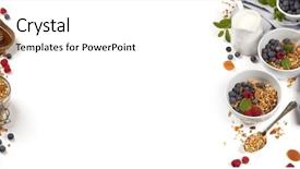  Presentation with nuts milk - Beautiful slides featuring maple seed - homemade granola with dried fruit backdrop and a white colored foreground