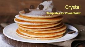  Presentation with powdered - Audience pleasing slide deck consisting of maple sugaring - stack of delicious pancakes backdrop and a  colored foreground