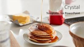  Presentation with maple - Colorful slide deck enhanced with maple-syrup-being-poured backdrop and a lemonade colored foreground