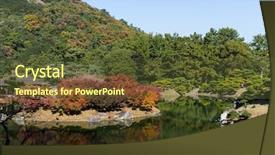  Presentation with maple - Colorful slide deck enhanced with maple water - ritsurin garden in japan backdrop and a tawny brown colored foreground