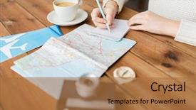  Presentation with vietnam culture popular tourist destination - PPT theme with maps roads compass - vacation tourism travel destination background and a coral colored foreground