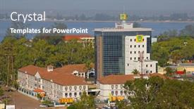  Presentation with telecommunication - Audience pleasing presentation theme consisting of maputo-mozambique-april-29-central backdrop and a gray colored foreground