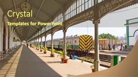  Presentation with bus station - Slide set with maputo-mozambique-april-29-main background and a tawny brown colored foreground